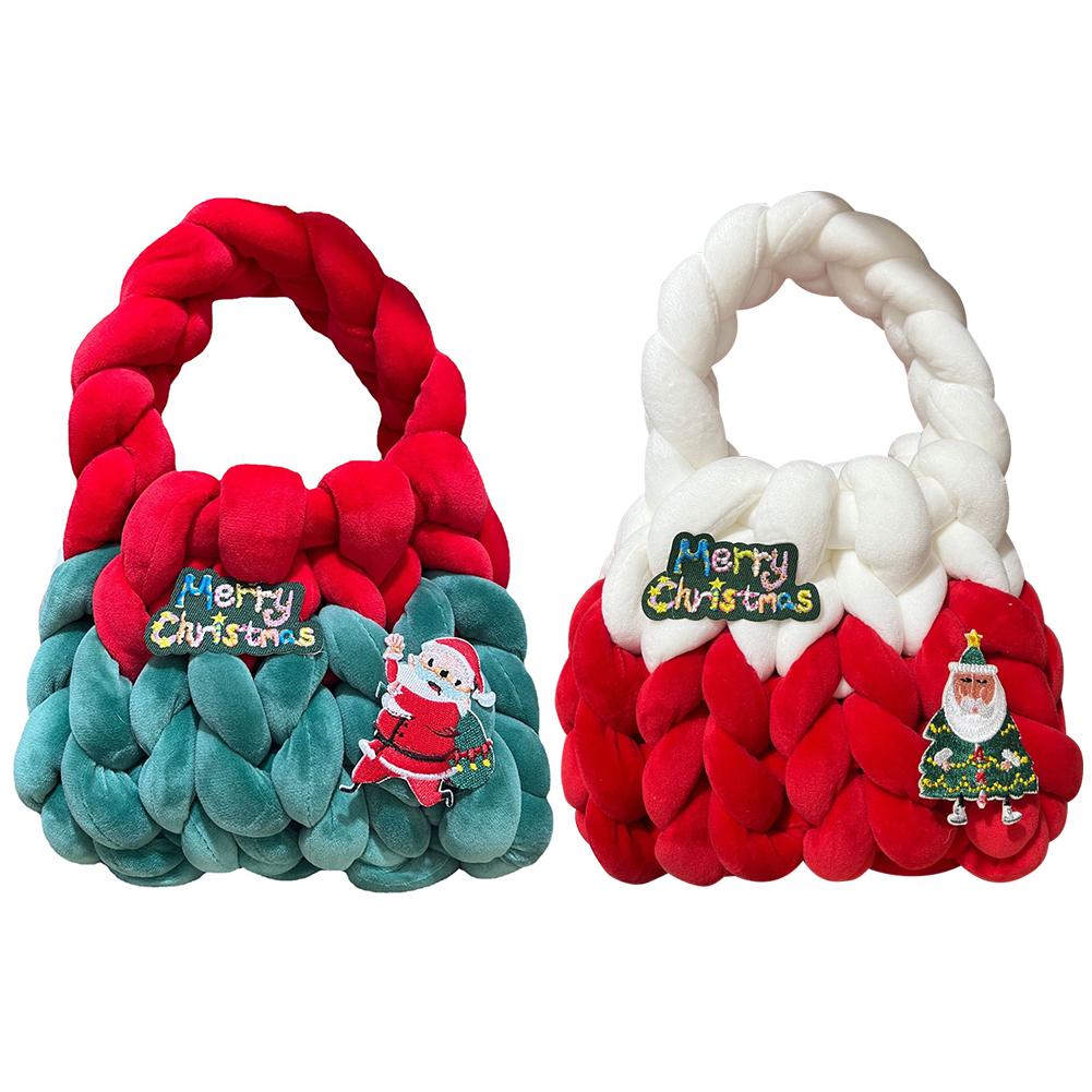 

UK Women Hand-Woven Bag Hollow Out Soft with Short Handle Christmas Gifts for Gi