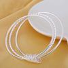 3pcs /Lot 925 Sterling Silver Charm Bracelet &Bangle For Women Elegant Wedding Party Birthday Jewelry Gift Sl012