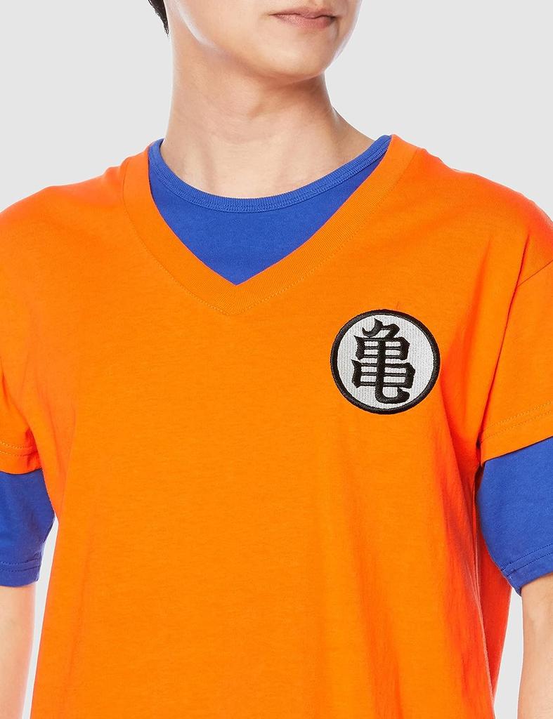 Dragon Ball Z Men's Short Sleeve T-Shirt, Goku and Majin Buu, Capsule Corporation Red Ribbon Army, Size D Orange (Goku and Kame 2), Size L