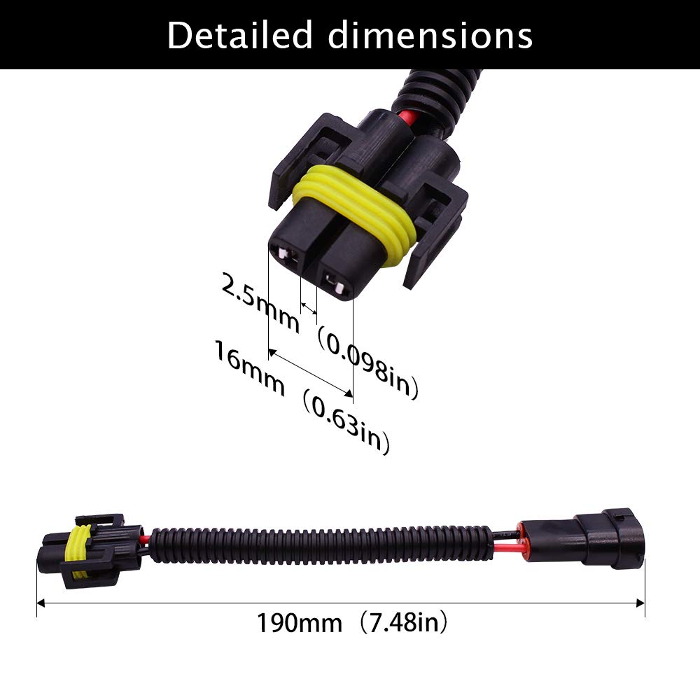 HUIQIAODS Female Connector Plug Wire Harness Socket Adapter for Automotive