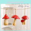 Christmas Mushroom Hanging Decorations Resin Farmhouse Style Holiday Ornaments For Celebration