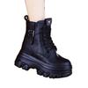 Heightened Thick-soled and Lightweight Martin Boots for Women's 2025 Autumn and Winter New Models, Velvet To Keep Warm, Foreign-style Small People 