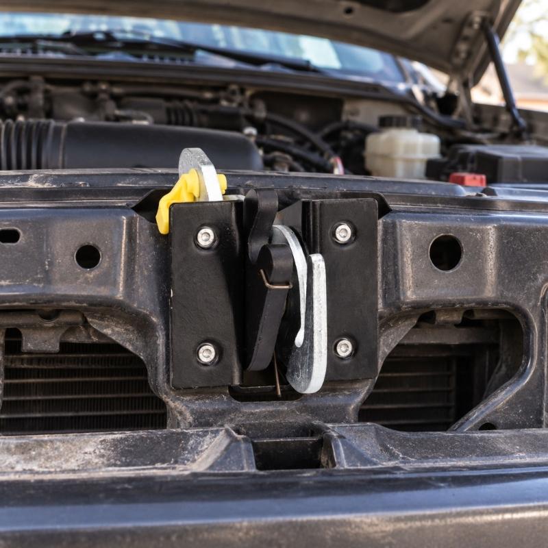 1213456789 Hook and Spring Vehicle Lock Mechanism for S10 Pickup Models, Part Number 15768951 with Four Hole Replacement Installation Format