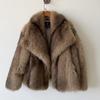 Autumn And Winter Fashionable Two-Color Fox Fur Coat Femininity Big Lapel Imitation Fur Coat Loose Plush Women'S Clothing