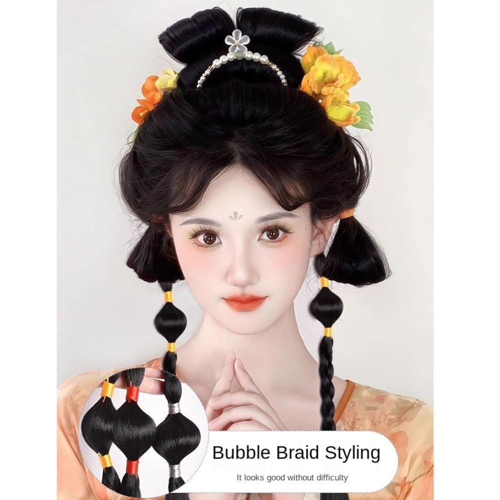 2pcs Lantern Braid Twist Braid Hairpiece Chinese Ancient Braided Ponytails  Photography