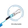 Secure Buckle Lock Elastic Outdoor Tackle Retractable Keychain Fishing String Spring Rope Lanyard