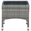 4 Piece Garden Lounge Set with Cushions Poly Rattan Grey