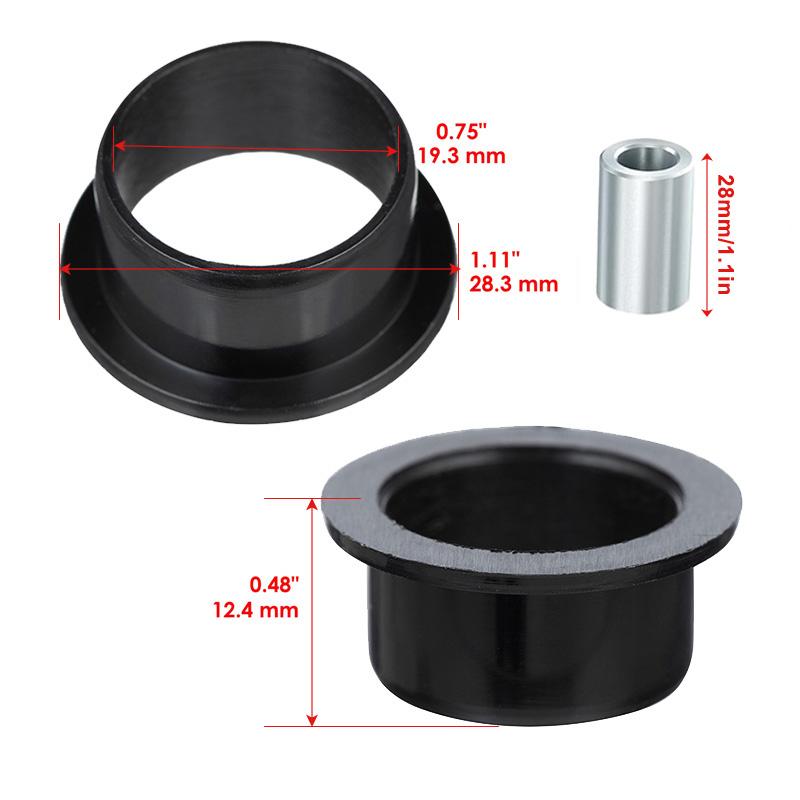 6 Stück für RZR/Genera Serie Schwarz/Silberfarben Vorder- & Hinterachslenker Buchsen-Kit 5450095,5138276