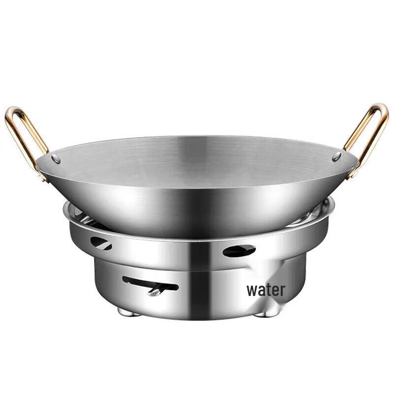 Kangfutao Commercial Windproof Alcohol Stove & Dry Pot Set