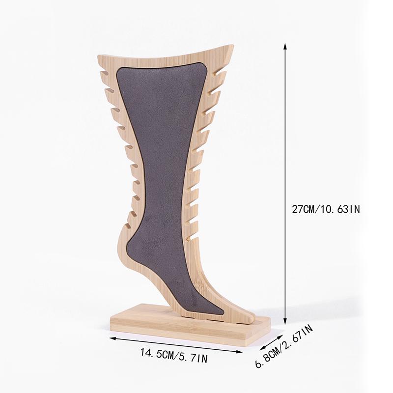 Solid Wood Foot Shape Jewelry Display Stand Necklace Bracelet Rack Pendant Holder Jewelry Store Counter Packaging Display Props