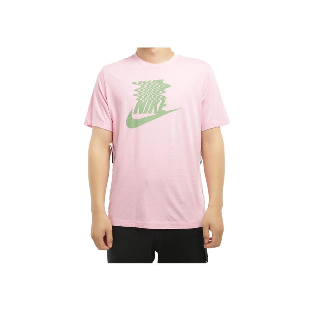 Nike Sportswear Big Logo Print Round Neck Casual Sports Retro Short Sleeve T-Shirt Men T-Shirt Pink BQ1266-629