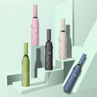 Automatischer Regenschirm Faltbar Zusammenklappbar Wasserdicht Einfarbige Outdoor Sonnenschirm UV-Schutz Automatischer Regenschirm
