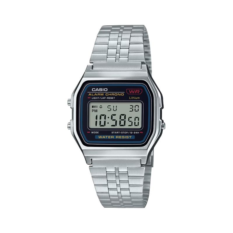 Casio Maßgeschneiderte Uhr modifizierte Serie Student Retro Klassisch Klein Quadrat Trendig Sport Wasserdicht Quarz Stahlarmband sa A159WA-N1D