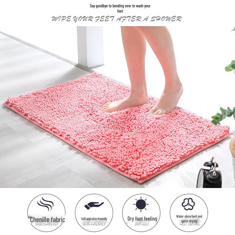 Chenille Plush Absorbent Floor Mat - Oil-Absorbing Kitchen & Home Cushion Carpet