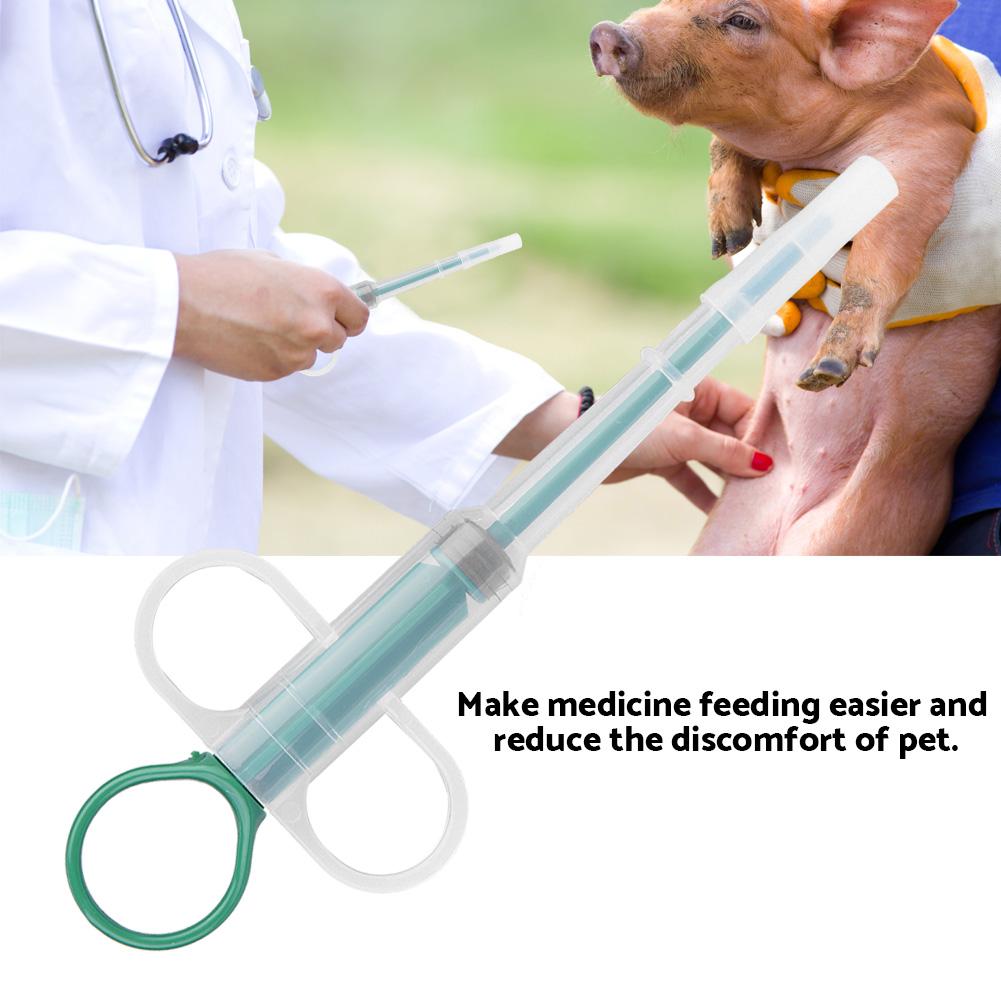 10 Stück Haustier Tier Katze Hund Medizin Fütterungswerkzeug Pille Tablette Kapsel Schieber Futterspender (Grün)