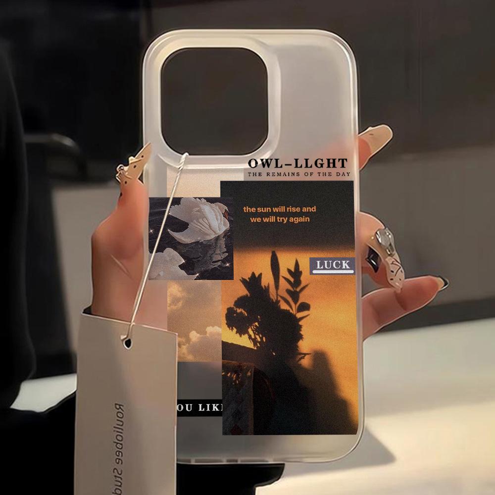Θήκες Κινητού Τηλεφώνου για iPhone 11 13 15 Pro Max 12 14 Pro Max Θήκη iPhone 16 15 Plus 13 Pro 12 Mini 13 Mini Παγωμένη Υφή Ζωγραφιστά Κινούμενα Σχέδια Λουλούδια
