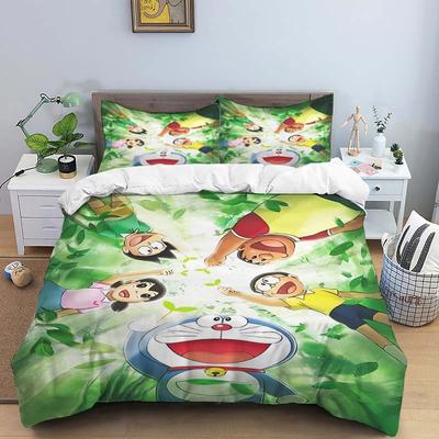 3D Doraemon Cartoon Digital Bedrucktes Bettwäsche-Set, Bettbezug, Kissenbezug, Bettwäsche, Weihnachtsgeschenk