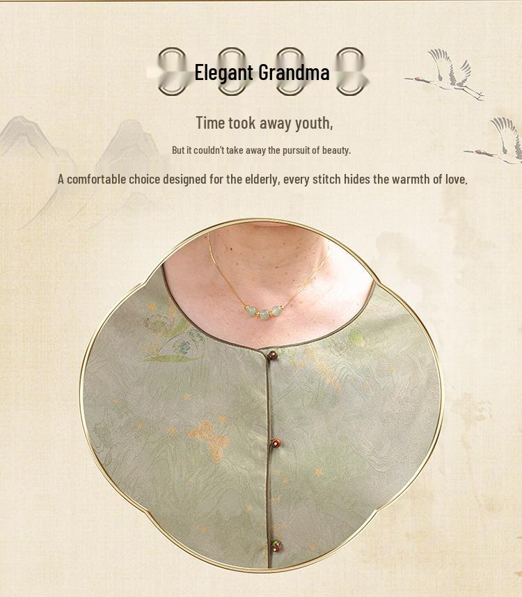 Grandma's Chinese Spring Collection: Guofeng Shirt & Stylish Top Set for Middle-aged and Elderly Women