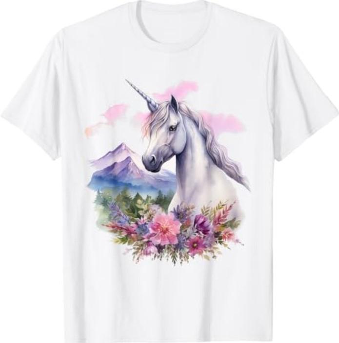 Unicorn Colorful Graphic Abstract Nature Unicorn T-Shirt
