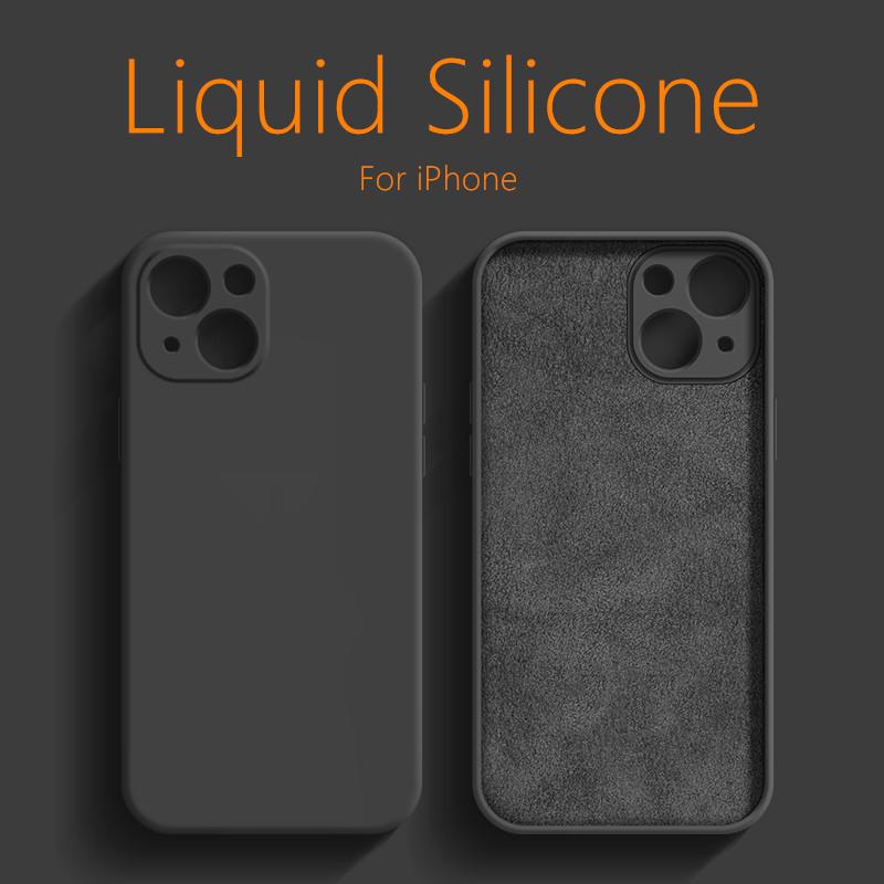 

Для iPhone 14 Чехол iPhone 12 13 14 Plus Pro Max Чехлы Противоударный Жидкий Силикон Мягкий ТПУ Телефон Задняя Крышка Для iPhone 14