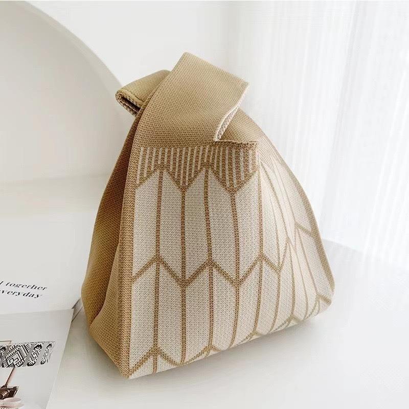 Knitted bag, gift bag, souvenir gift, woven bag, gift bag, fashion wrist bag, handbag, women's bucket bag.