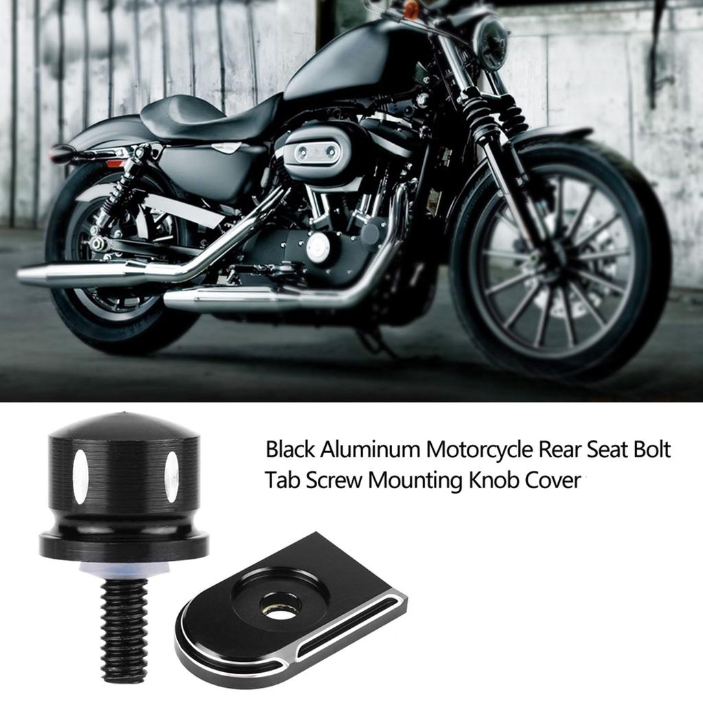 Practical and Black Aluminum Motorcycle Rr St Tab Screw Mounting Knob Cover for Motorcycle Use