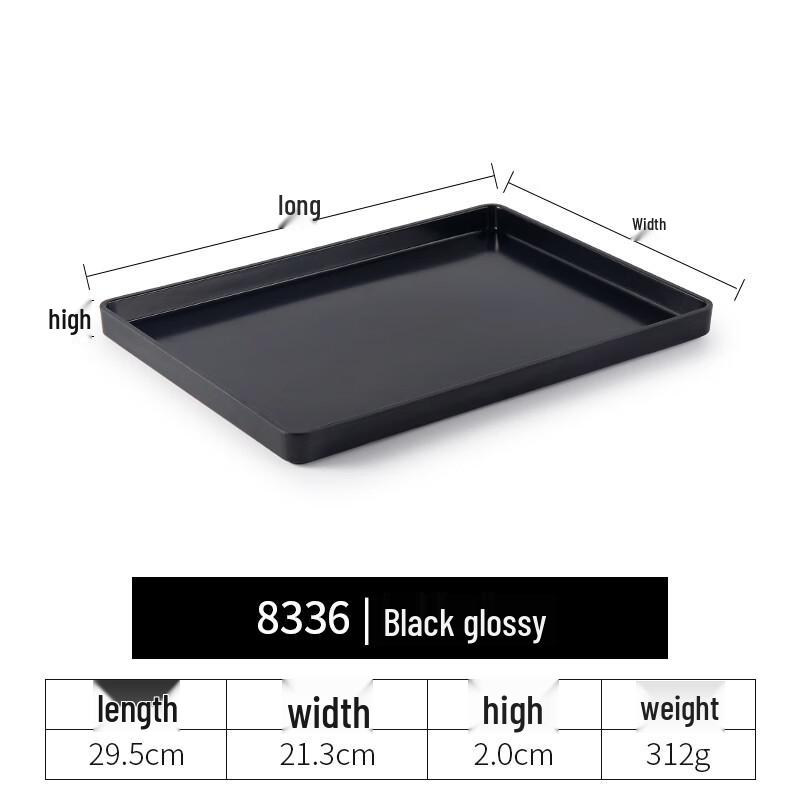 Durable Rectangular Plastic Serving Tray