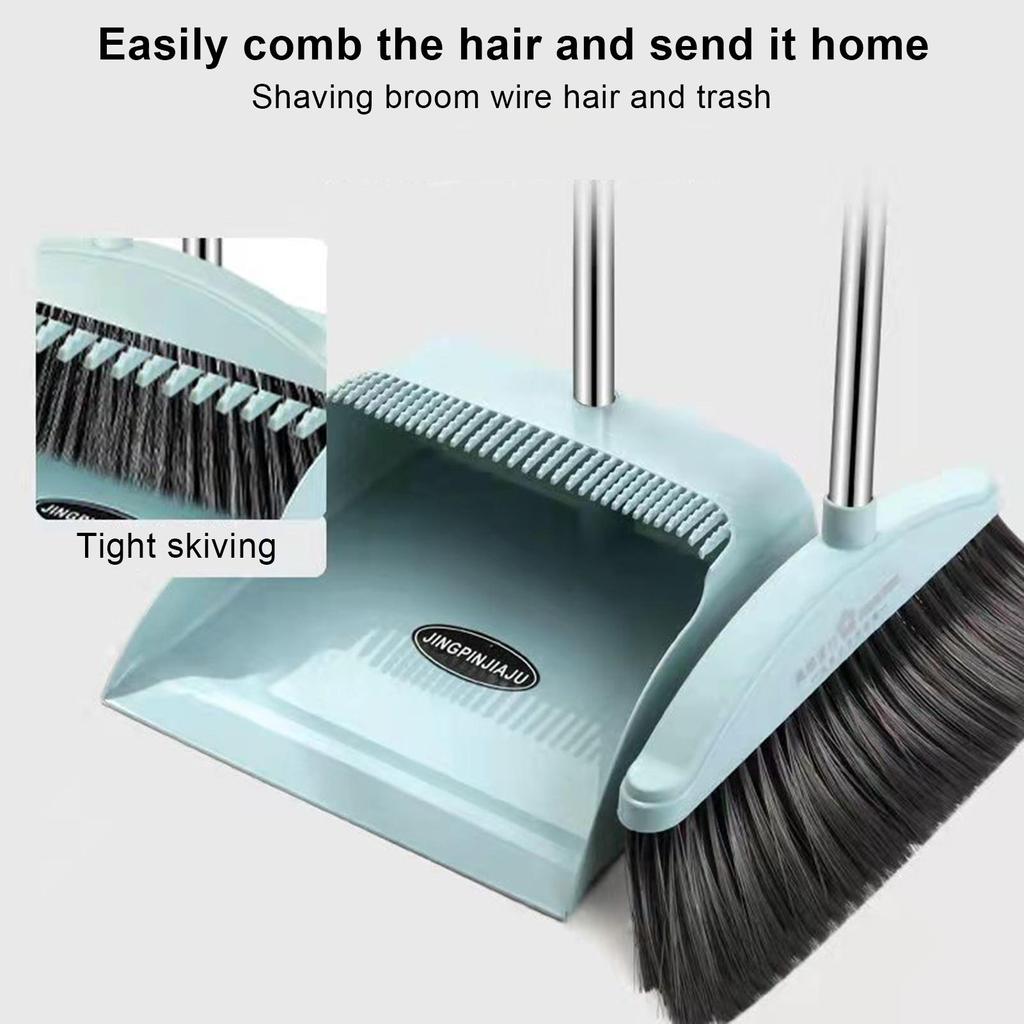Household Cleaning Set - Thickened Magic Broom & Dustpan, Floor Scraper Mop for Efficient Home Use