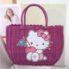Pastoral Style Influencer Ladies Handbag: Imitation Rattan Woven Picnic & Shopping Basket Bag
