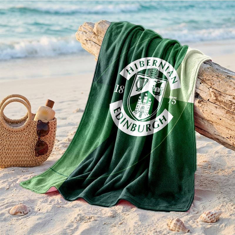 Asciugamano da Spiaggia in Microfibra Hibernian FC Asciugatura Rapida Assorbente Grande per Spiaggia Nuoto Viaggio