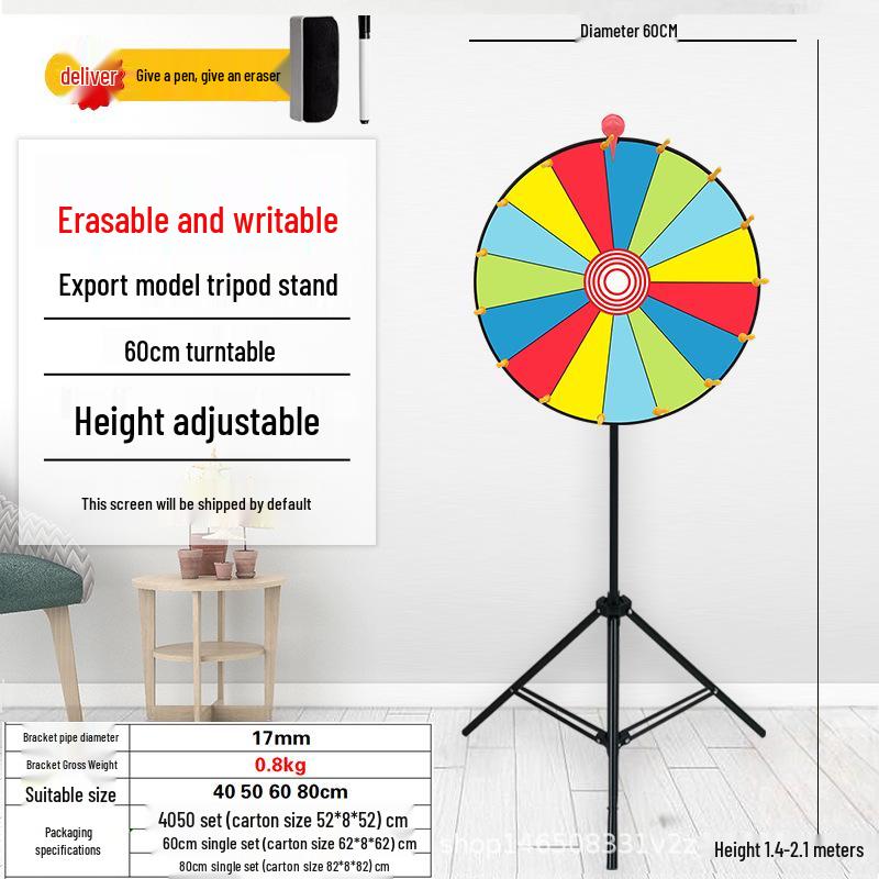 Entertainment Game Turntable: Wipeable Iron Lucky Lottery Spinner