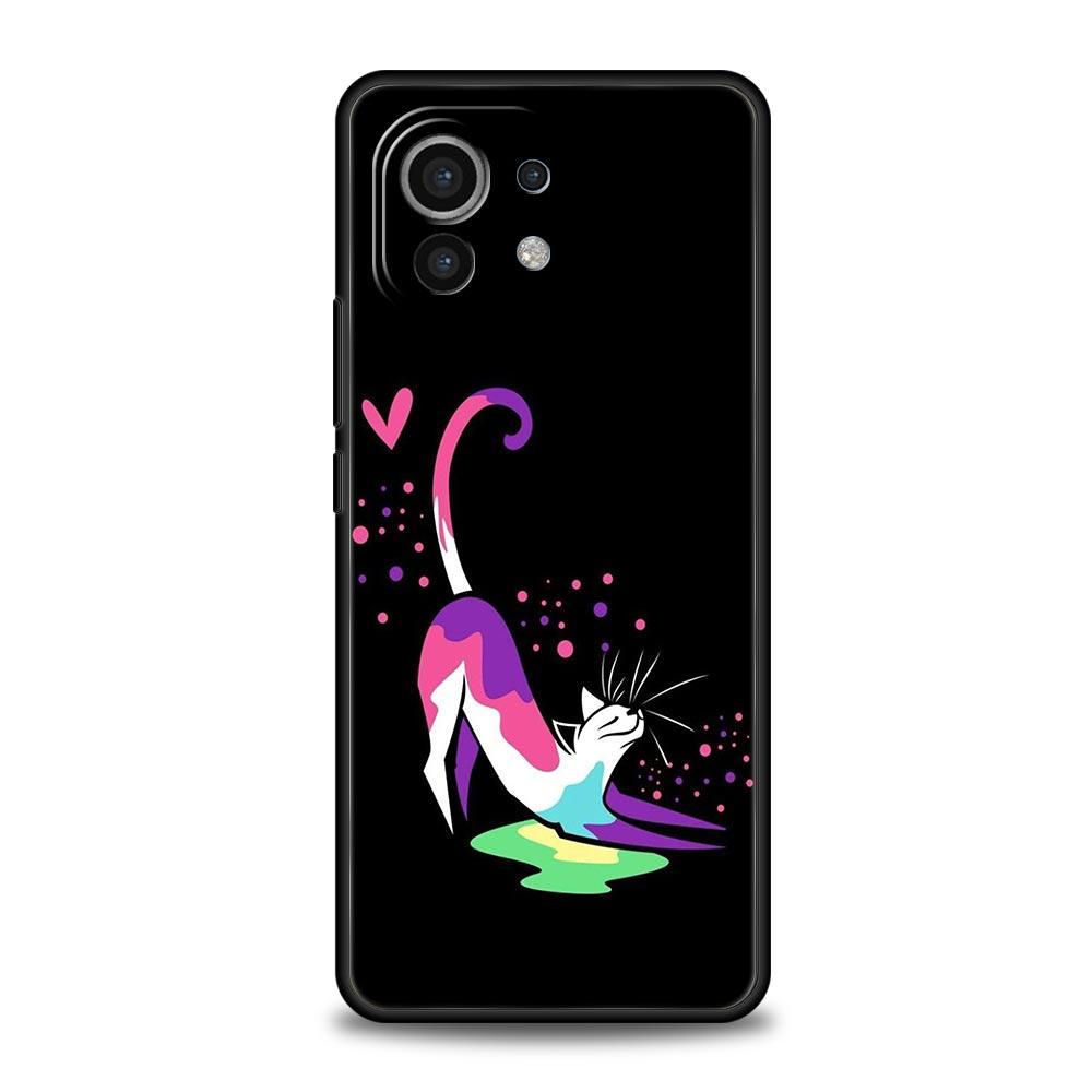 Colorful Cat Design Phone Case Cover for Xiaomi Mi 17 Pro Max 15 14 13 12 11 Ultra 15T 14T 13T 12T 11T Pro Lite Soft TPU Shell