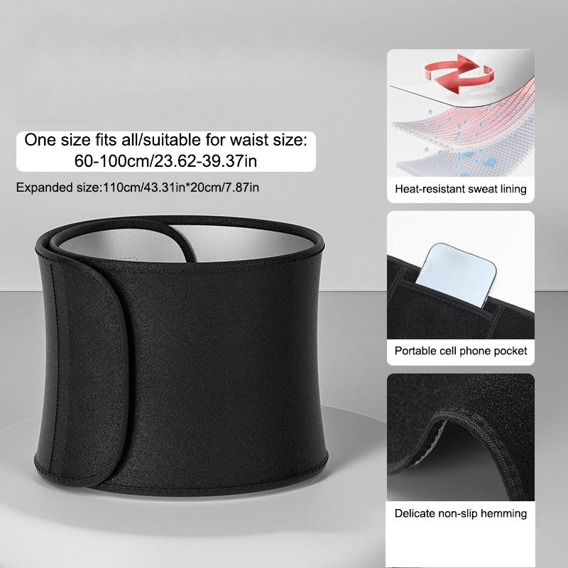 

Waist Trainer Sweating Slimming Belt Gym Fitness Cincher Belly Control Corset Sweat Fat Burning Women Body Shaper Weight Loss A чёрный