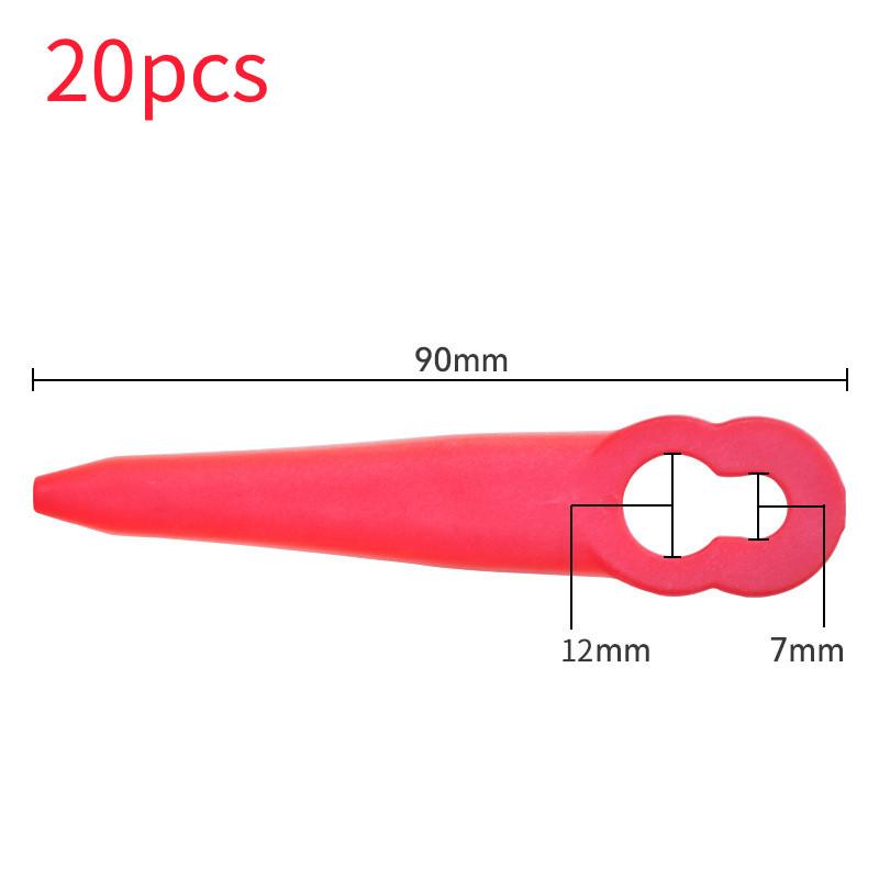 

20 шт. Садовая трава для стрижки Ультратонкое пластиковое лезвие для газонокосилки для Polycut L90 красный