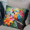 Tropical Parrot Outdoor Short Plush Throw Pillowcase,Printing Washable Pillowcase, Home Decoration Sofa Bedroom Decoration