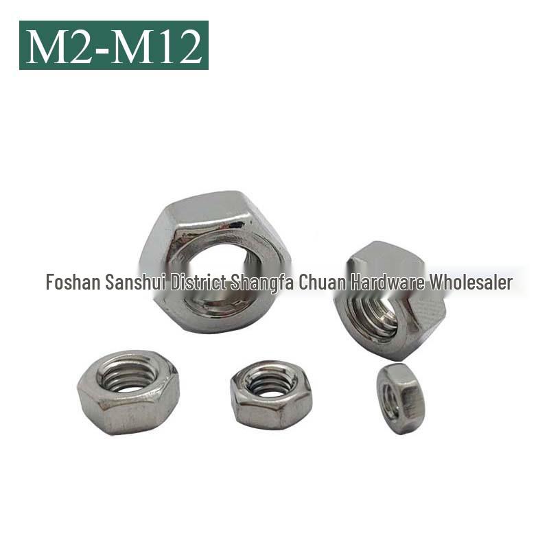 304 Stainless Steel Hex Nut M1-M8 Screw Cap