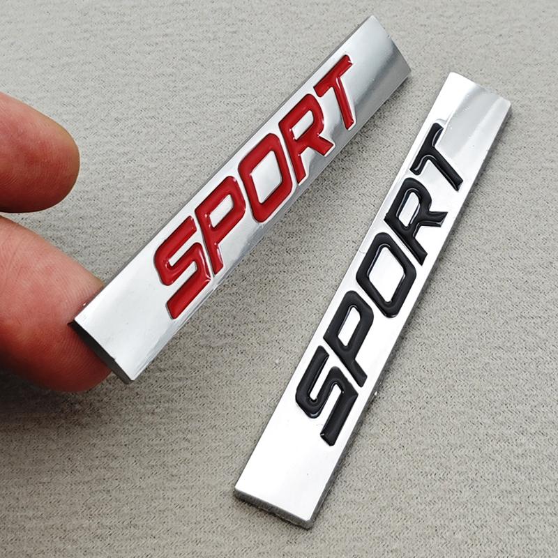 3D Metal Car Sticker Sport Logo Square Bar Rear Trunk Badge Emblem For VW New Jetta Bora Lavida Honda Auto Refitting Accessories