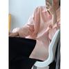 LUXI Autumn 60s Cotton Women's Casual Long Sleeve Shirt - Simple Loose Outerwear 319