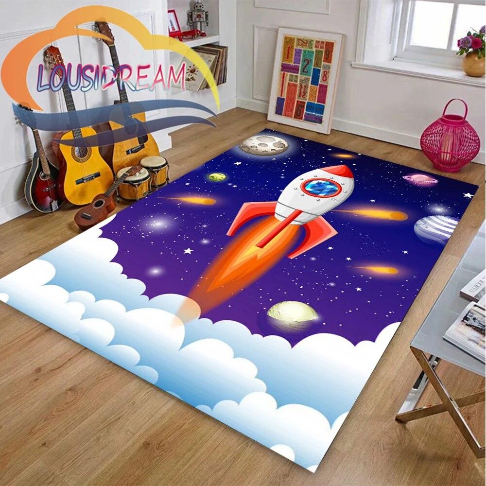 3D Pattern space universe  vector and many planets in galaxy-Popular Cushion In Europe  America Fashionable Carpet