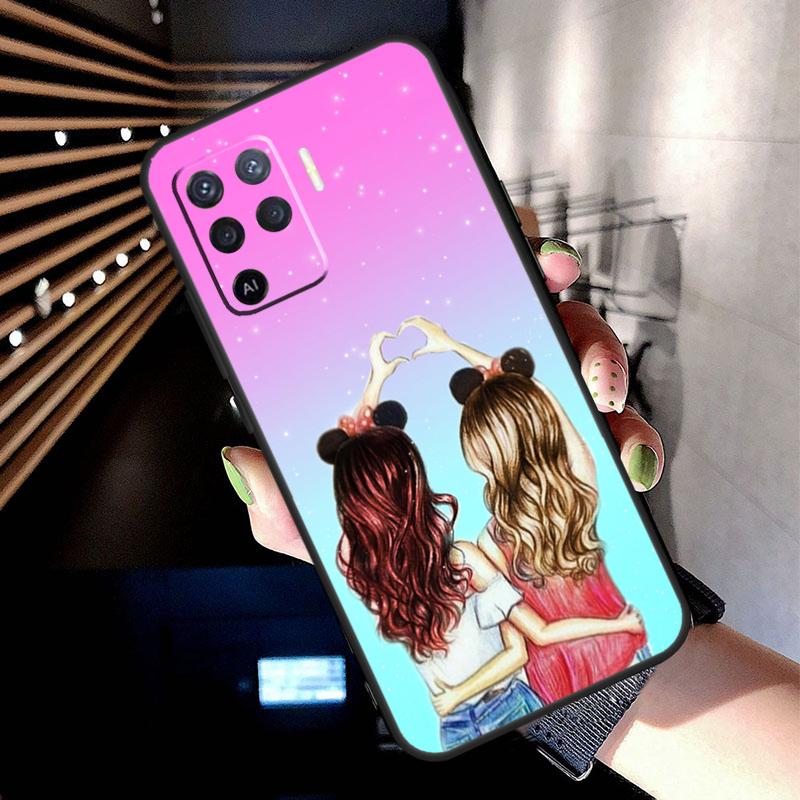 Girls Bff Best Friends Forever Case For Oppo A78 A98 A18 A38 A58 A60 A80 A40 A77 A57 A17 A74 A54 A94 A96 A76 A16 A15 A5 Pro