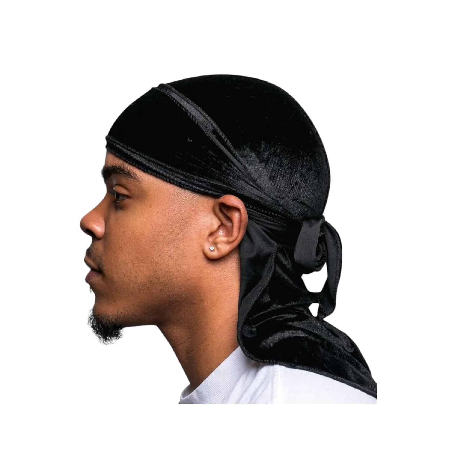 

Бархатная ткань, бандана Durags унисекс, мужская бандана Durag, черная
