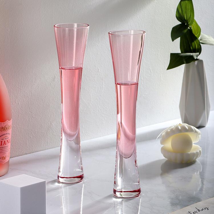 Kreativ Timglas Champagneglas Set Eleganta Kristallglasvaror för Gåvor Jubileum Romantisk Middag Lyxiga Barartiklar