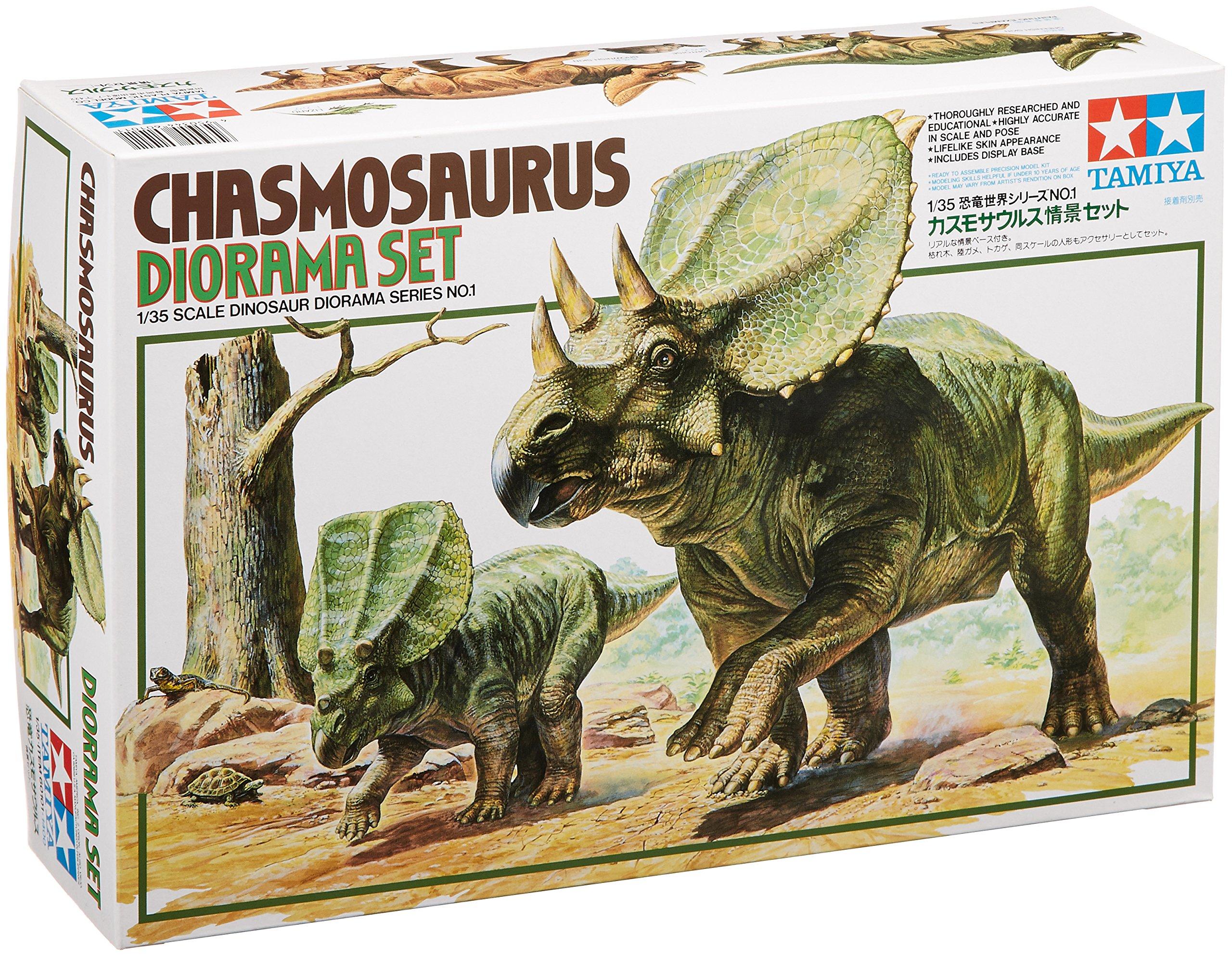 

Tamiya 135 Dinosaur World Series No.01 Chasmosaurus Scene Set Plastic Model 60101