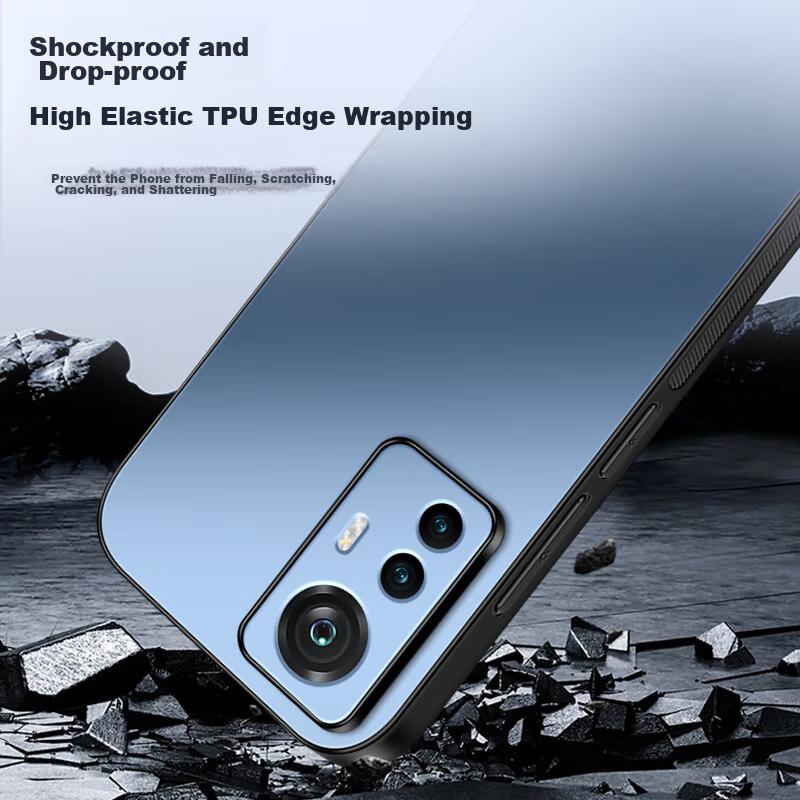 Redmi K50 Ultra Phone Case, AG Frosted Lens Full Protection, K50 Champion Edition Simple WoAnd Outer, Sapphire Blue
