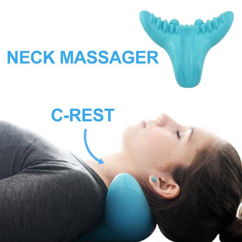 Massageador de pescoço Massagem de pescoço e ombro Dispositivo de tração cervical Alívio da dor na coluna cervical Almofada de massagem de pescoço