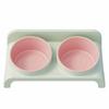 Double Bowls Elevated Pet Feeder Bowl 15 ° Slant Cat Dog Dual-use Bowl  Dog Accessories