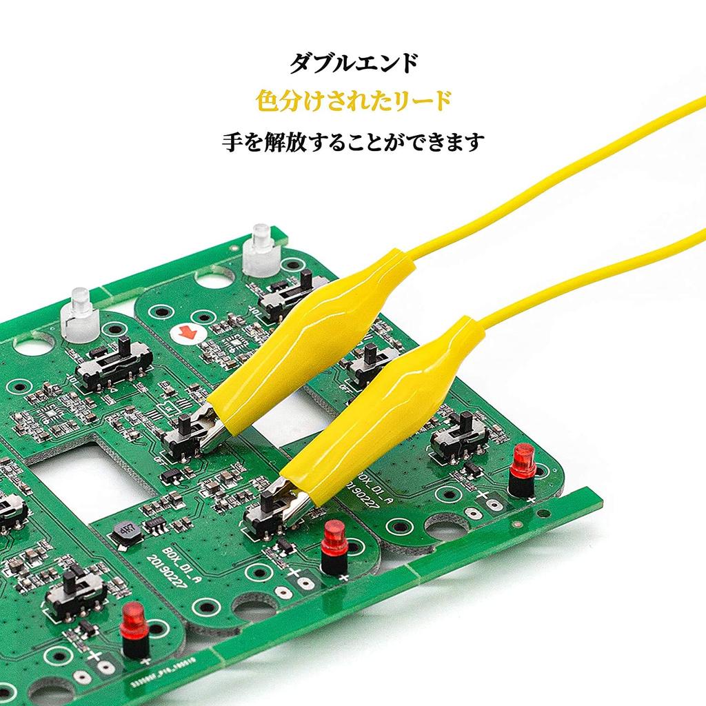Krokodilklemmen-Kabelsatz mit 10 Stück, Micro-Bit, für elektronische Arbeiten (Weiß, Rot, Gelb, Grün, Schwarz je 2) Krokodilklemme Krokodilklemme Kordel Krokodilklemme
