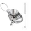 4 Pcs Stainless Steel Kitchen Funnels Set Food Grade Metal Funnels for Filling Bottles Small Funnels for Essential Oil Spices