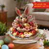 Iepuraș de Paște Acrilic Semn de Masă 2D Plat Ouă Floare Iepure Decorare Casă Living Ziua Îndrăgostiților Petrecere Sărbătoare Ornament de Masă