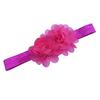 Korean Chiffon Flower Baby Girl Headband - Elastic, Solid Color, Princess Style